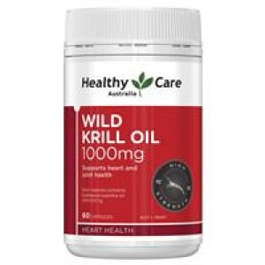 Healthy Care Wild Krill Oil 1000mg 60 Soft Capsules