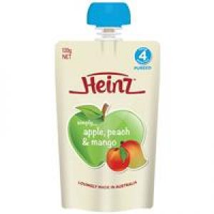 Heinz Apple Peach & Mango Pouch 120g 4m+