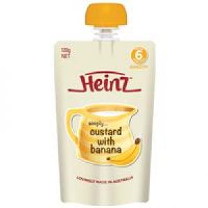 Heinz Custard with Banana Pouch 120g  6m+