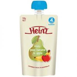 Heinz Pear Banana & Apple Pouch 120g 4m+