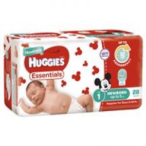 Huggies Essentials Size 1 Newborn up to 5kg 28 Nappies