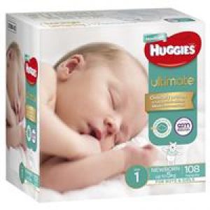 Huggies Jumbo Ultimate Newborn 108 Pack