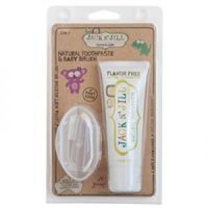 Jack N Jill Flavor Free Toothpaste with Silicone Finger Brush