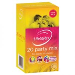 LifeStyles Condoms Party Mix 20 Pack