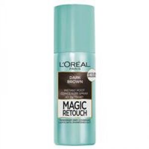 L'Oreal Paris Magic Retouch Temporary Root Concealer Spray - Dark Brown(Instant Grey Hair Coverage)
