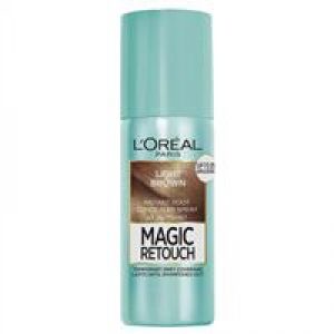 L'Oreal Paris Magic Retouch Temporary Root Concealer Spray - Light Brown (Instant Grey Hair Coverage)