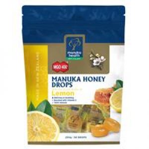 Manuka Health Manuka Honey Drops Lemon Pouch 55 Lozenges 250g