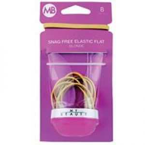 My Beauty Hair Snag Free Flat Elastic 8 Pack Blonde