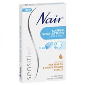 Nair Sensitive Wax Strips 20 Large