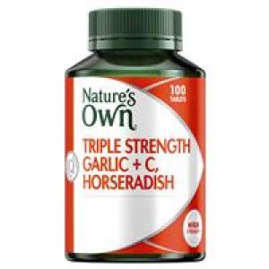 Nature's Own Triple Strength Garlic C Horseradish 100 Tablets