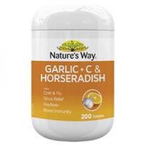 Nature's Way Garlic + C & Horseradish 200 Tablets