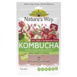 Nature's Way Juicy Apple & Pomegranate Kombucha Probiotic Drink Mix 50g