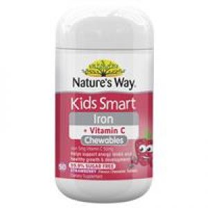 Nature's Way Kids Smart Iron Chewable 50 Tablets