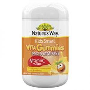 Nature's Way Kids Smart Vita Gummies Vitamin C + Zinc Sugar Free 70 Gummies