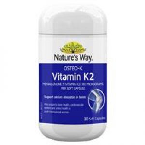 Nature's Way Osteo-K Vitamin K2 180mcg 30 Soft Capsules