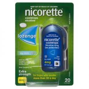 Nicorette Quit Smoking Cooldrops Lozenges Extra Strength Icy Mint 4mg 20 Pieces