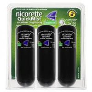 Nicorette Quit Smoking QuickMist Mouth Spray Freshmint Triple 150 Sprays (13.2mL x 3)