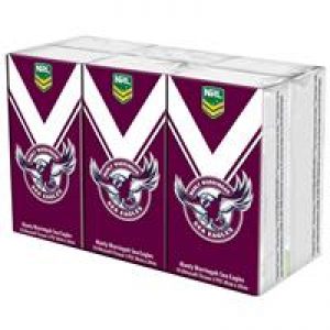 NRL Pocket Tissues Manly Warringah Sea Eagles 6 Pack