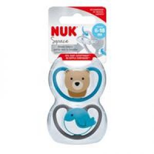 Nuk Soother Space 6-18 Months 2 Pack Online Only