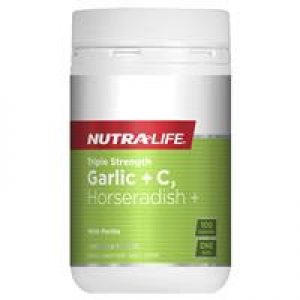 Nutra-Life Triple Strength Garlic + C + Horseradish 100 Capsules