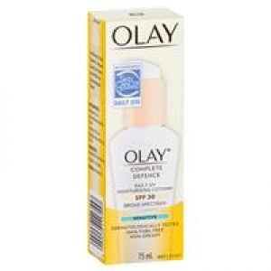 Olay Complete Defence Daily UV Moisturising Lotion Sensitive SPF 30 75mL