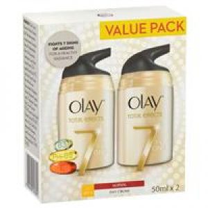 Olay Total Effects Moisturiser Normal UV 50g Twin Pack