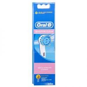 Oral B Sensitive Clean Replacement Electric Toothbrush Heads 2 Refills