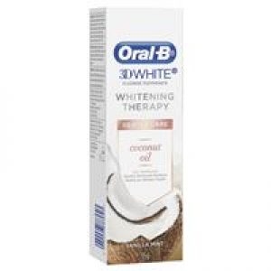 Oral B Toothpaste 3D White Whitening Therapy Gentle Care with Coconut Oil 95g