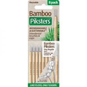 Piksters Bamboo Inter Brush 8 Pack Size 2 Online Only