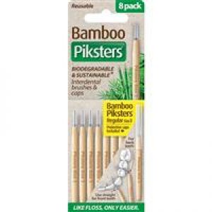 Piksters Bamboo Inter Brush 8 Pack Size 3 Online Only