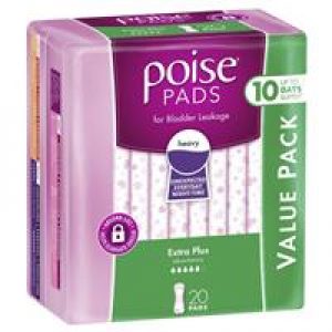 Poise Pads Extra Plus 20 Bulk Pack