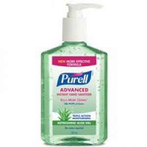 Purell Advanced Instant Hand Sanitiser Refreshing Aloe Gel Pump Bottle 240ml