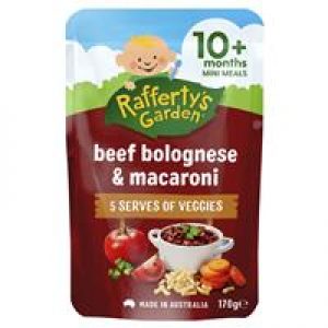 Raffertys Garden 10+ Months Bolognese with Macaroni 170g