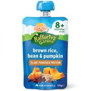 Raffertys Garden 8+ Months Brown Rice Bean & Pumpkin 120g