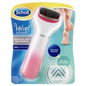 Scholl Velvet Smooth Electronic Foot File For Hard Skin - Pink