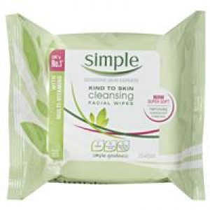 Simple Kind To Skin Facial Wipes Cleansing 25 Wipes