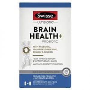 Swisse Ultibiotic Brain Health + Probiotic 30 Capsules + 30 Tablets