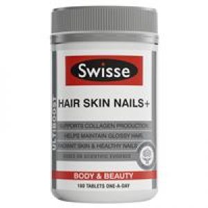 Swisse Ultiboost Hair Skin Nails+ 180 Tablets Exclusive Size