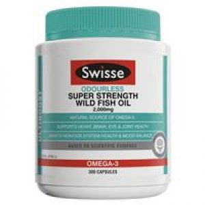 Swisse Ultiboost Odourless Super Strength Wild Fish Oil 2000mg 300 Capsules