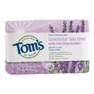 Tom's of Maine Natural Beauty Bar Lavender Tea Tree Soap 141g