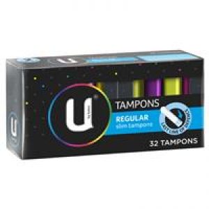 U by Kotex Slim Tampons Regular 32 Pack