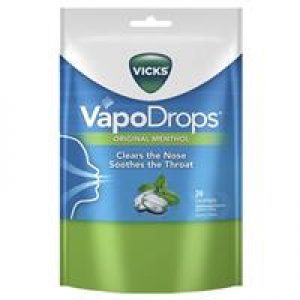 Vicks VapoDrops Original Menthol Lozenges 24 Pack