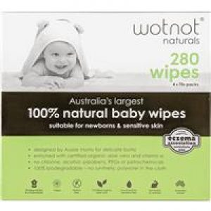 Wotnot All Natural Baby Wipes 4x70 Pack