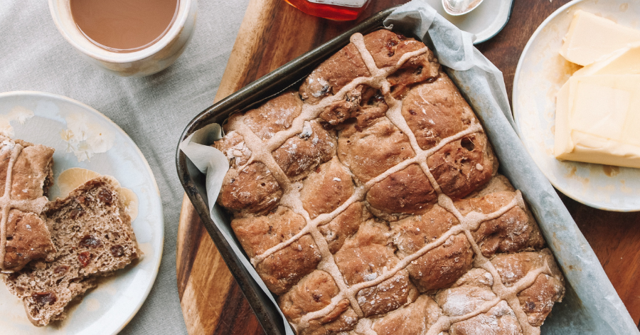 Chocolate Chip Hot Cross Buns