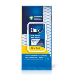 Chux Dual Action Wet Wipes - Citrus Scent
