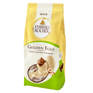 Ferrero Rocher Golden Eggs in White Chocolate Pouch