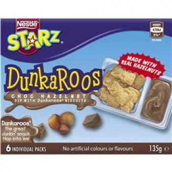 Nestle Dunkeroos Choc Hazelnut Dip 6 pack