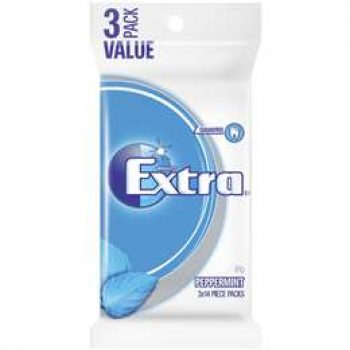 Extra Peppermint Chewing Gum Sugar Free Multipack 3×14 Piece 81g