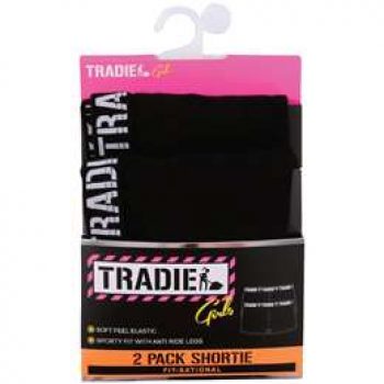 Tradie Girls Shortie Sizes 6-8 2 pack
