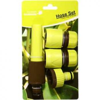Green Gardener Garden Hose Fitting Plastic 4pk